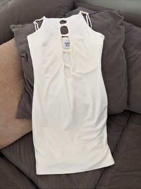 Princess Polly White Mini Dress with Cutout Back